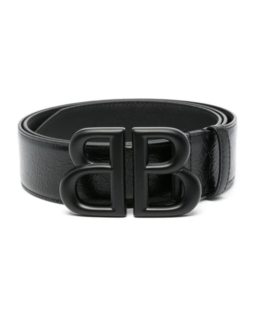 Balenciaga Black Monaco Leather Belt for men