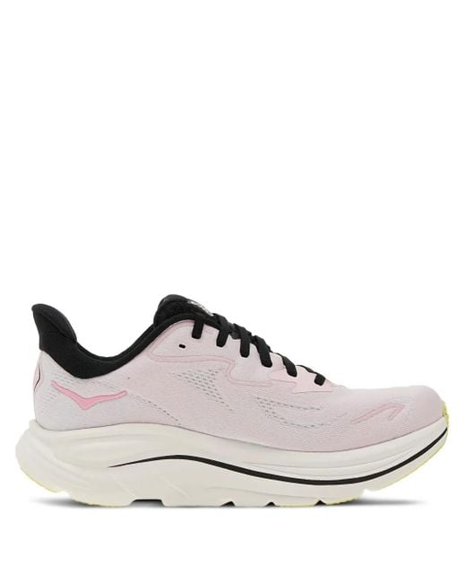 Hoka One One White Clifton 10 Sneakers