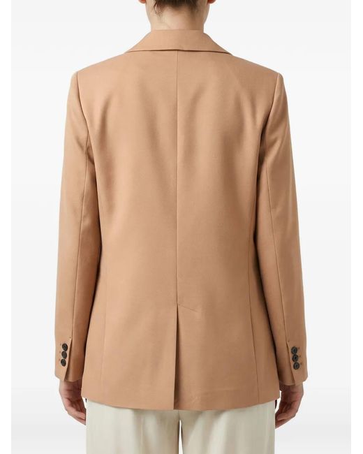 Forte_forte Natural Notched Lapel Single-Button Jacket