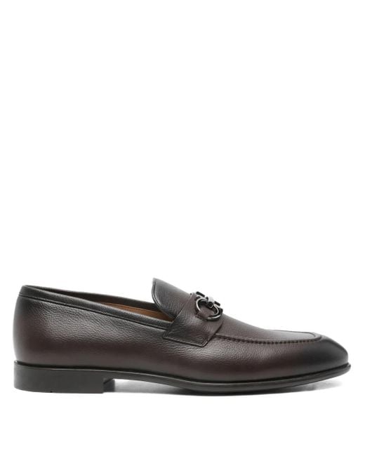 Ferragamo Gray Leather Loafers for men