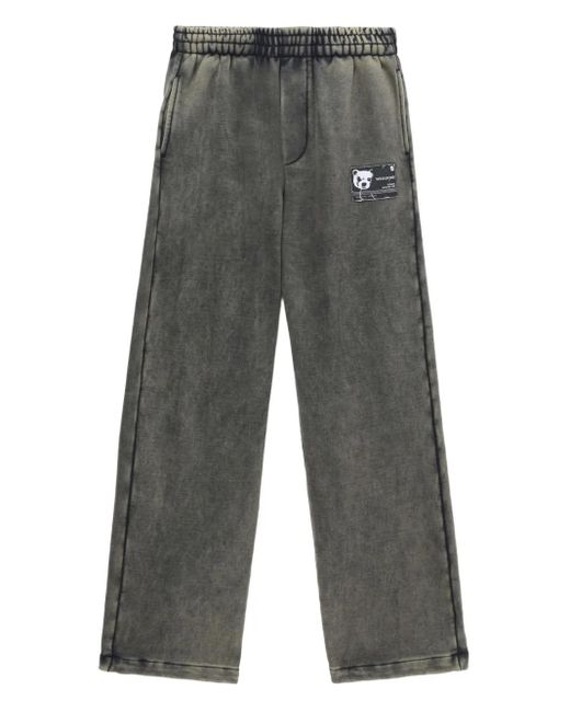 we11done Gray Patch-Pockets Track Pants