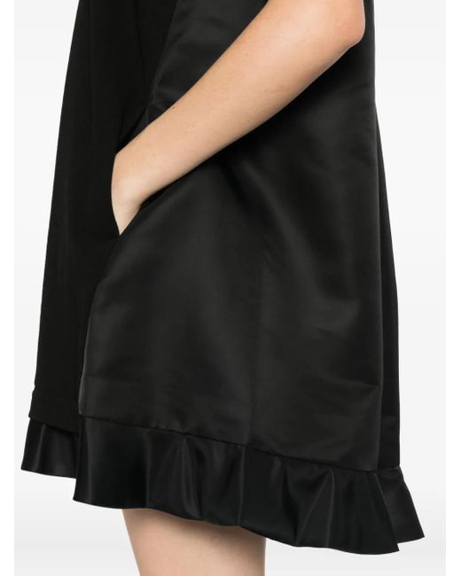 Abito Corto Con Ruches di Sacai in Black