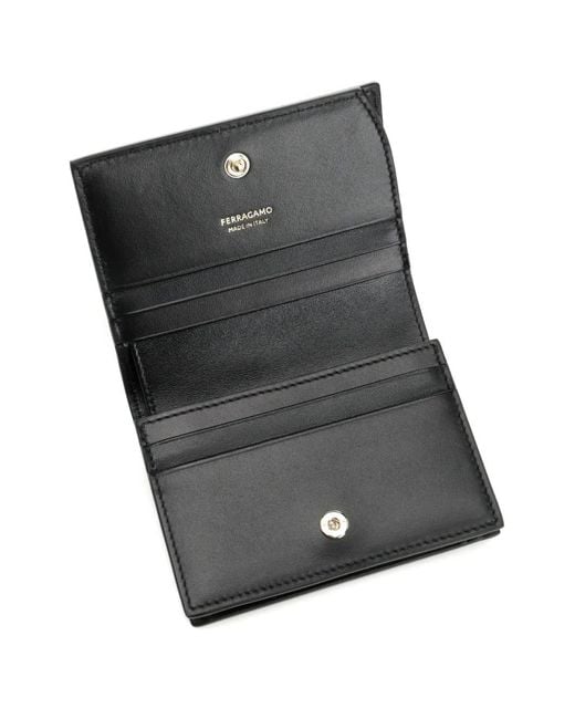 Ferragamo Black Ribbon-Detail Wallet