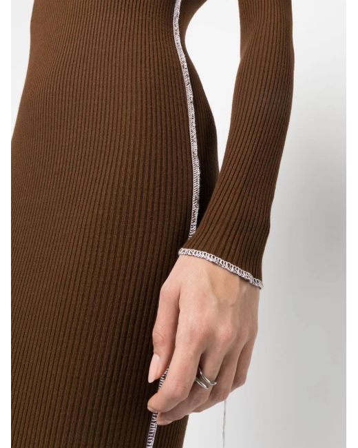 Vestido midi con aberturas Julfer de color Brown
