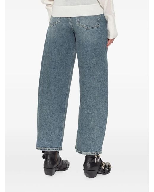 AllSaints Blue Sadie Faded-Wash Jeans