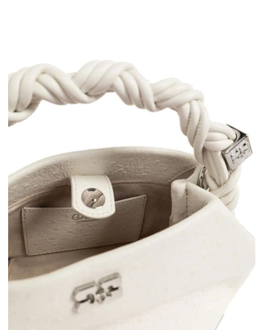 Ganni White Small Bou Tote Bag