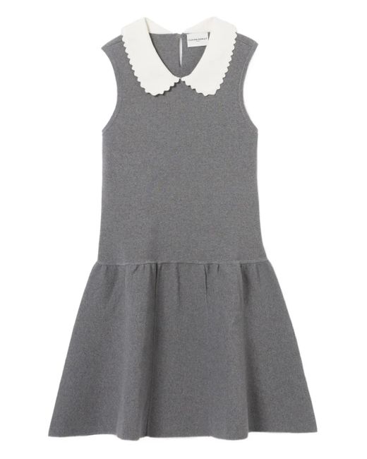 Claudie Pierlot Mini-Jurk Met Peter Pan Kraag in het Gray