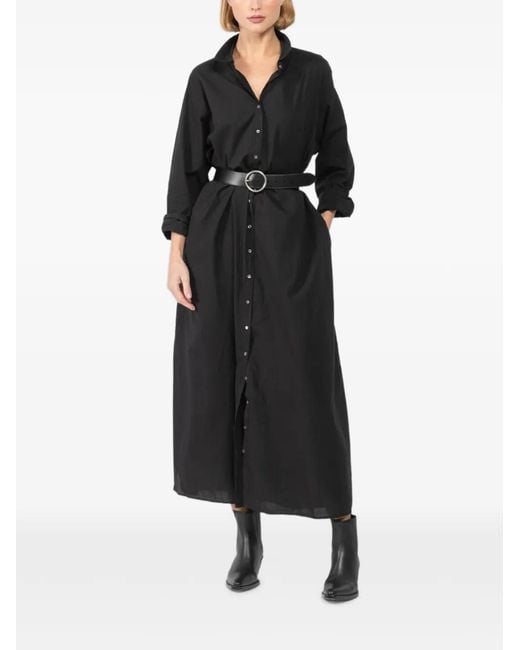 Xirena Black Buttoned Shirt Dress