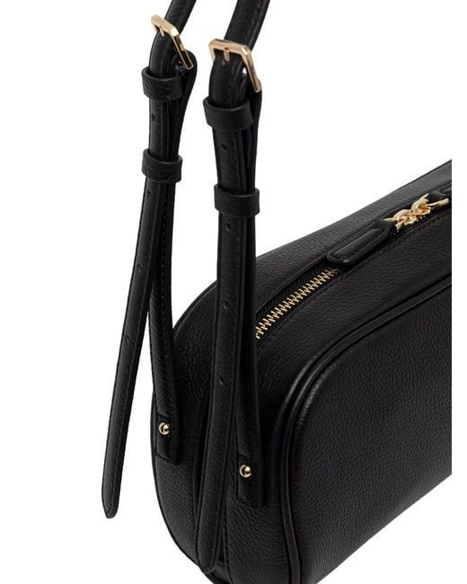 Patrizia Pepe Black Grainy Shoulder Bag