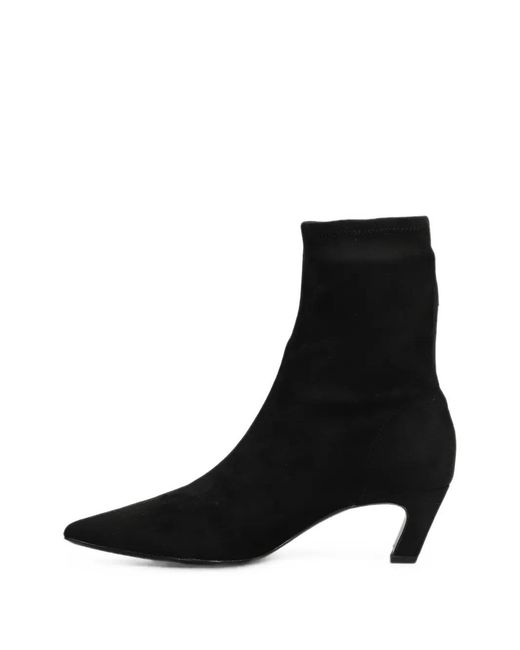 Ash Black Viva Pointed-Toe Ankle Boots