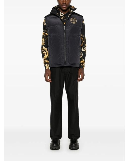 Versace Jeans Couture Black Reversible Gilet for men