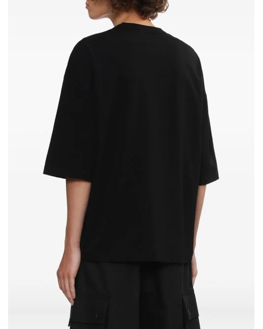 Comme des Garçons Black Check-Pattern Patch-Pocket T-Shirt for men