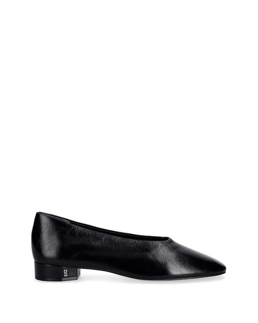 Nokwol Black Art Square-Toe Ballet Flats