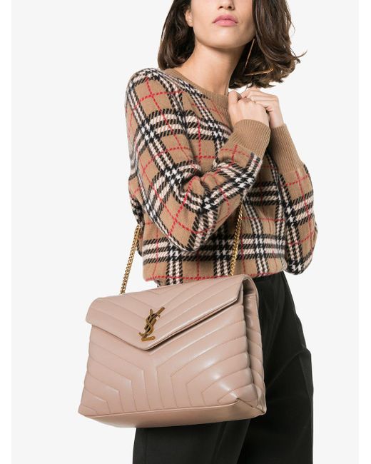 Nude Lou Lou medium quilted leather shoulder bag Saint Laurent | Lyst