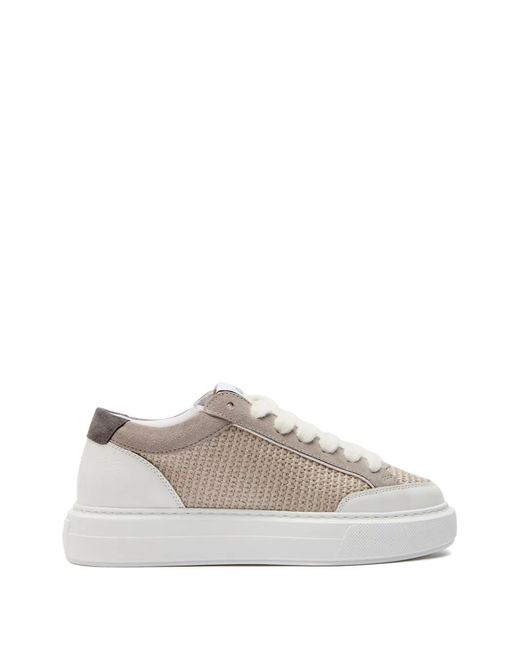 Cleens White Luxor Panelled Sneakers for men