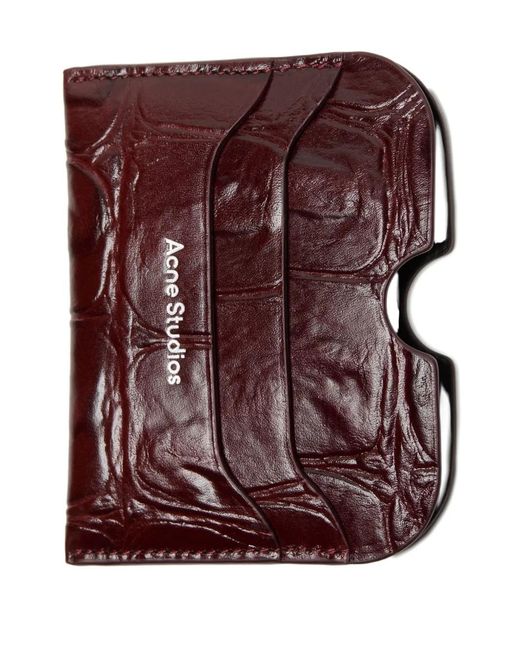 Acne Purple Leather Card Holder