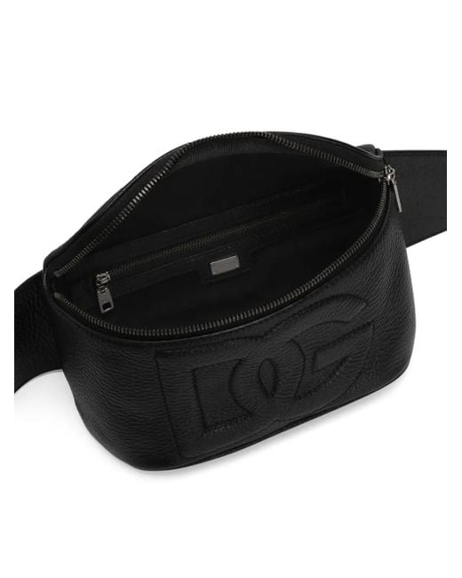 メンズ Dolce & Gabbana レザー ベルトバッグ Black