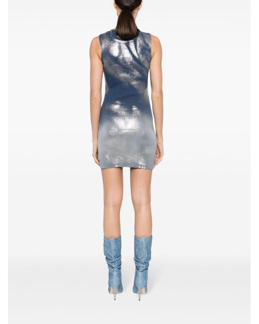 DIESEL Blue Kleid im Metallic-Look