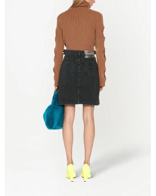 J.W. Anderson Brown Cut Out Sleeve Turtleneck Jumper