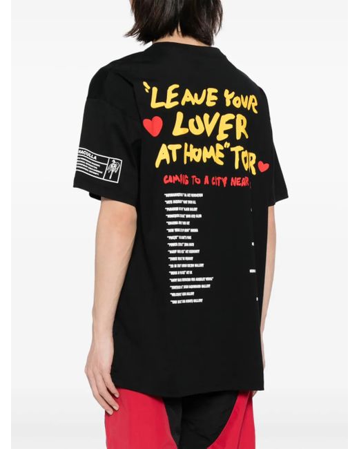 Haculla Black Unamused Hac Graphic-Print T-Shirt for men