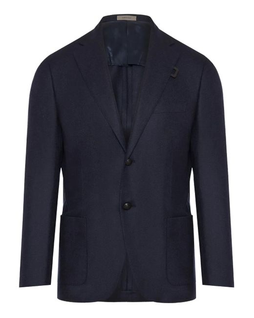 メンズ Corneliani Jack ヘリンボーン ジャケット Blue
