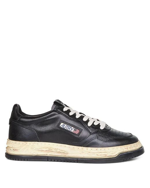 Autry Black Medalist Low Sneakers for men