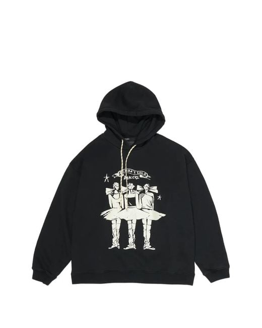 Bimba Y Lola Black Graphic-Print Hoodie