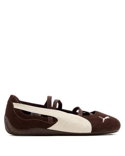PUMA Brown Suede Ballet Flats