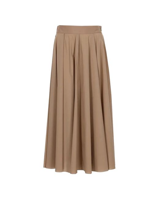 Fay Natural Pleated Skirt