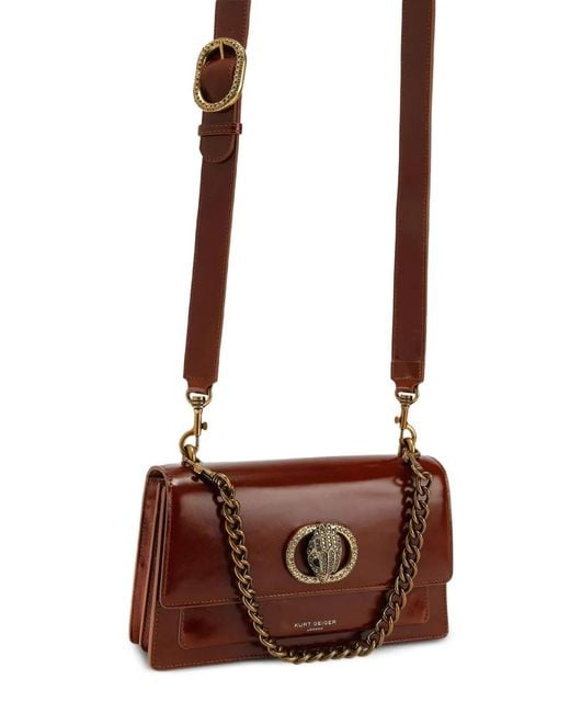 Kurt Geiger Brown Chelsea East West Cross Body Bag