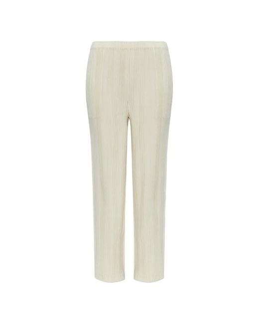 Issey Miyake White Pleated Trousers