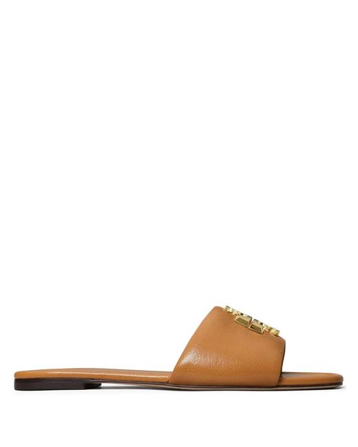 Tory Burch Brown Eleanor Slides