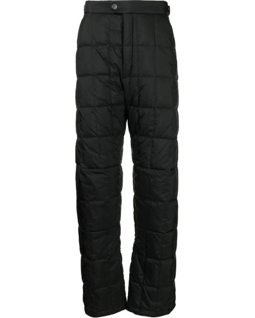 Ienki Ienki Black Quilted Two-Pocket Straight Trousers for men