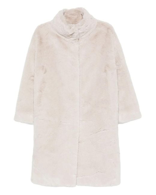 Herno Funnel-neck Coat White