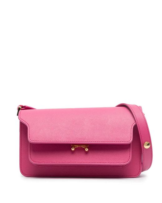 Marni Pink Trunk Leather Shoulder Bag