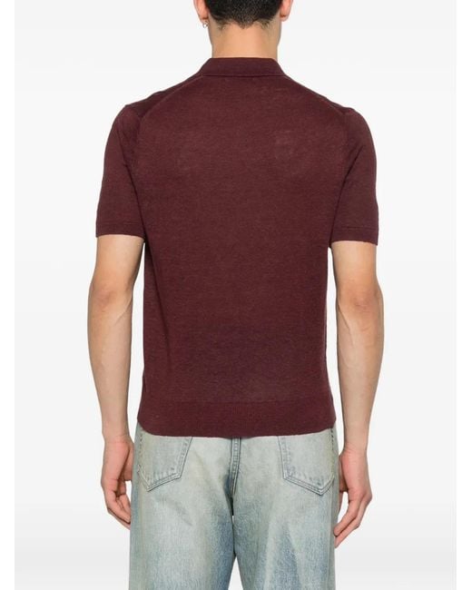 Diana Studio Red Polo-Collar T-Shirt for men