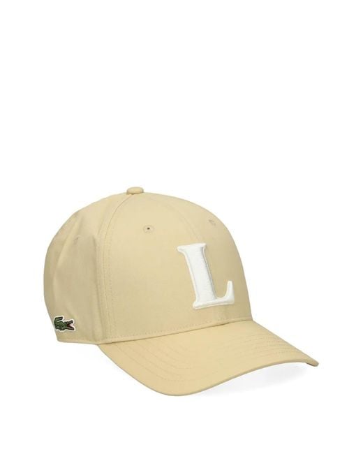Lacoste Natural Logo-Patch Baseball Cap for men