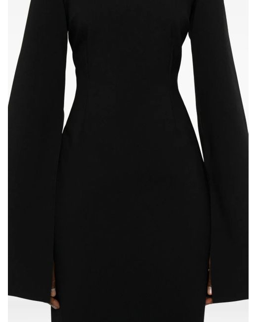 Solace London Black Josefine Long-Sleeve Maxi Dress