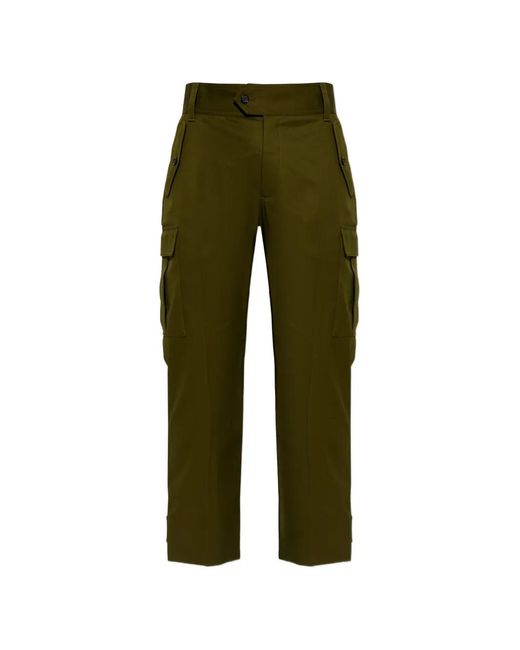 McQueen Green Cargo Trousers for men