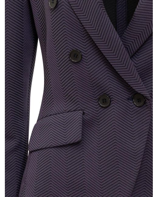 Emporio Armani Blue Single-Breasted Blazer