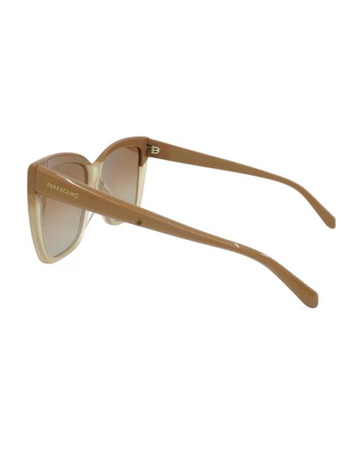 Ferragamo Eyewear Natural Oversize-Frame Sunglasses for men