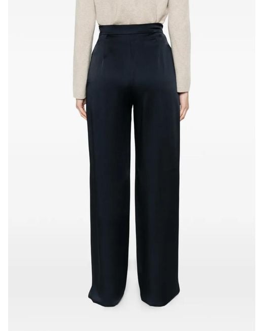 Max Mara Blue Msecono Pleated Tailored Trousers