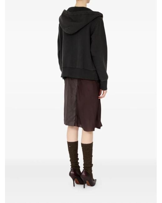 Maison Margiela Black Kapuzenjacke Mit Reißverschluss