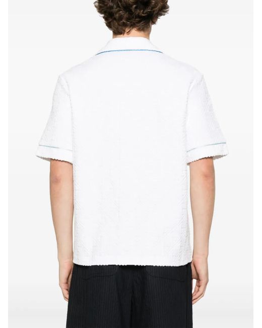 Casablanca Frottee-Hemd Mit Monogramm in White für Herren