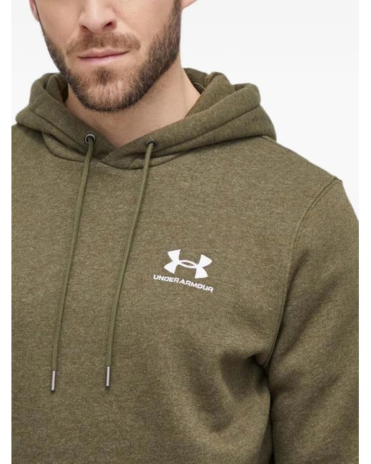 Under Armour Green Ua Icon Logo-Print Drawstring Hoodie for men