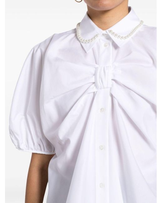 Camicia con dettaglio perle di Simone Rocha in White