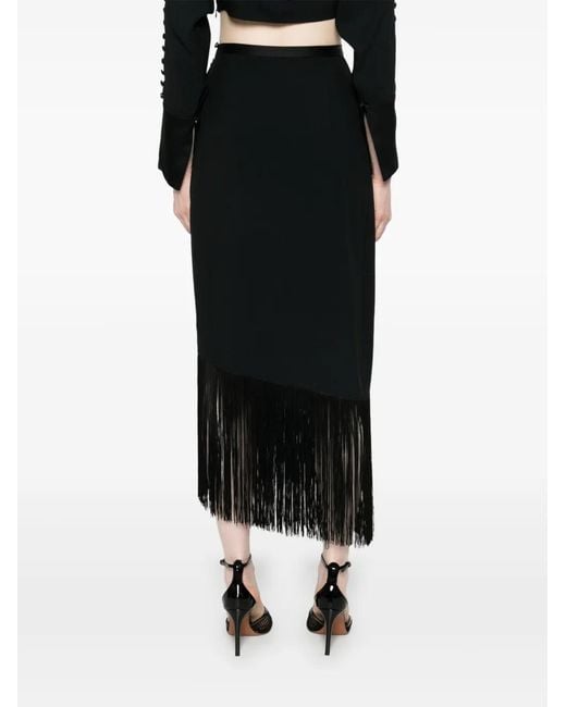 Taller Marmo Black El Pareo Midi Skirt