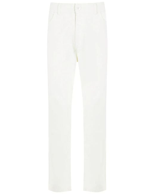 Amir Slama White Straight-Leg Cotton Trousers for men