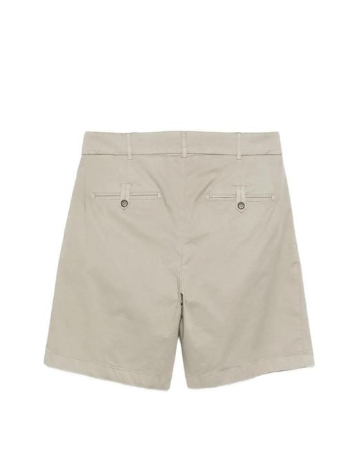Eleventy White Buttoned Bermuda Shorts for men