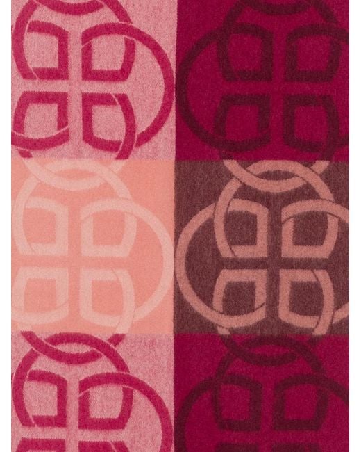 Gant Red Monogram-Pattern Scarf